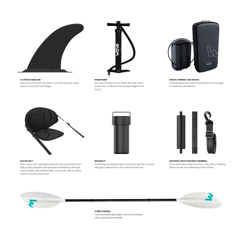 Wave Navigator 2.0 Inflatable Kayak - Peak Health and Fitness