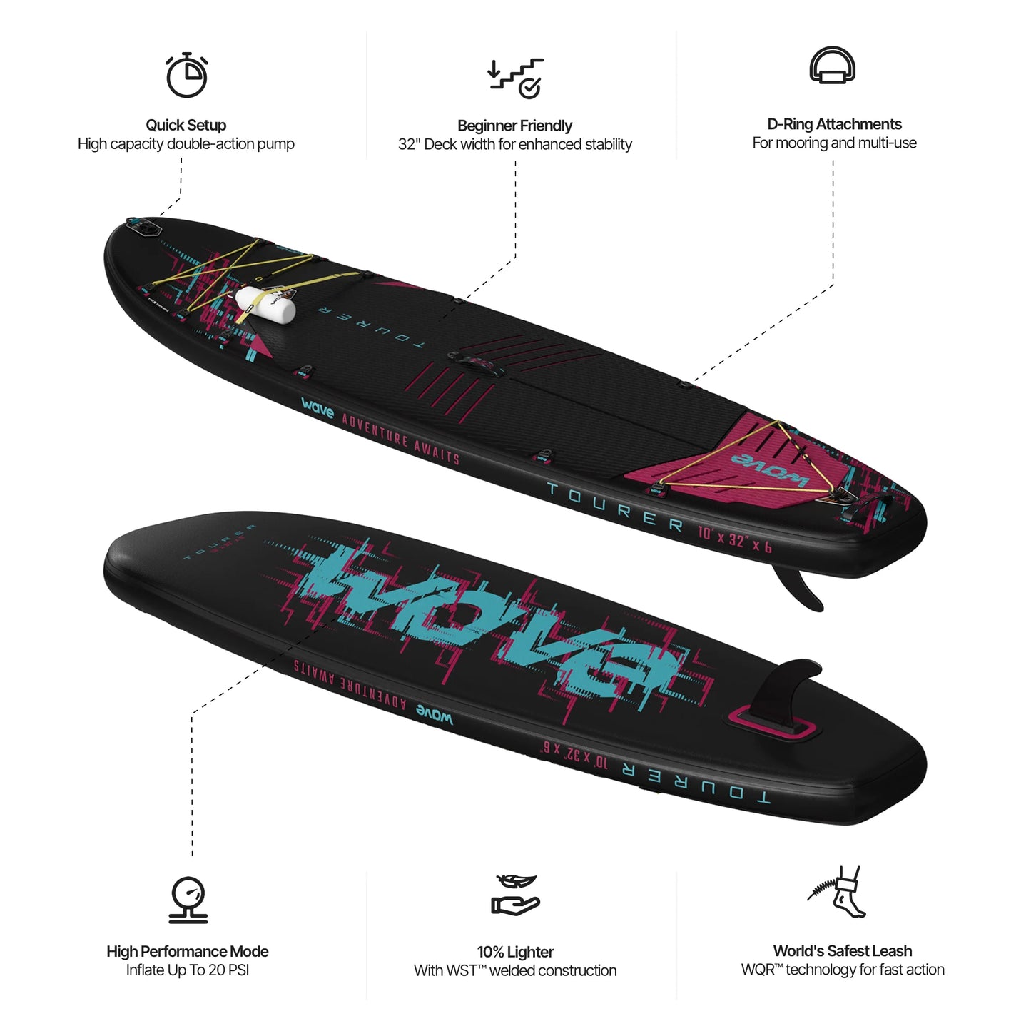 Wave SUP Tourer 3.0 SUP Board - Peak Health and Fitness