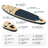 WaveSUP 10'9ft Woody 2.0 SUP Board - Peak Health and Fitness