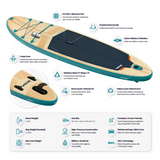 WaveSUP 10'9ft Woody 2.0 SUP Board - Peak Health and Fitness