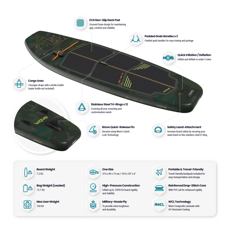 WaveSUP 10'4ft Recon SUP Board