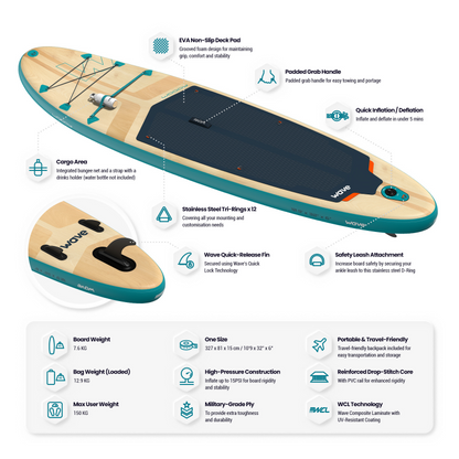 WaveSUP 10'9ft Woody 2.0 SUP Board