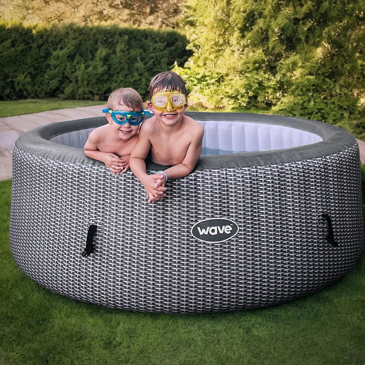 WaveSpa Atlantic Inflatable Hot Tub with Integrated Heater - Peak Health and Fitness