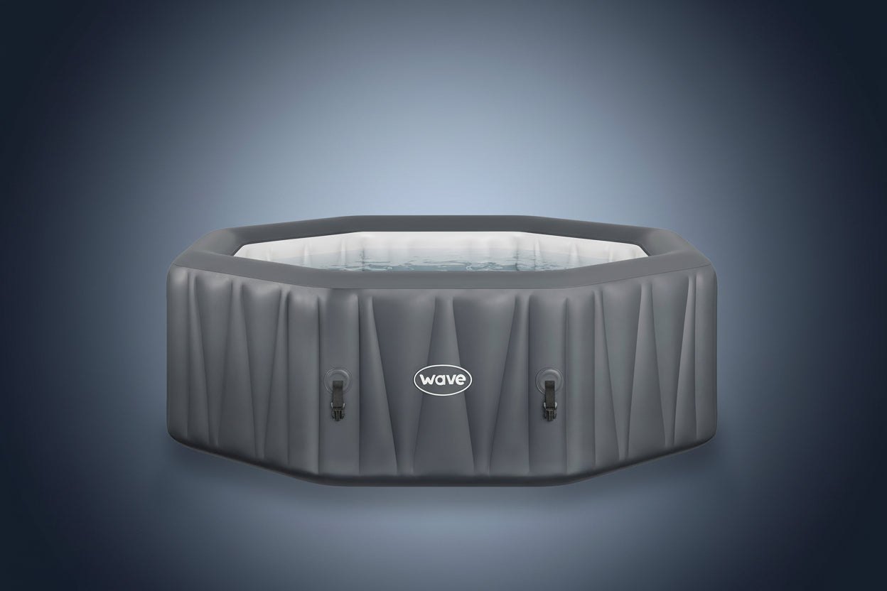 WaveSpa Pacific Inflatable Hot Tub with Integrated Heater – 4–6 Person - Peak Health and Fitness