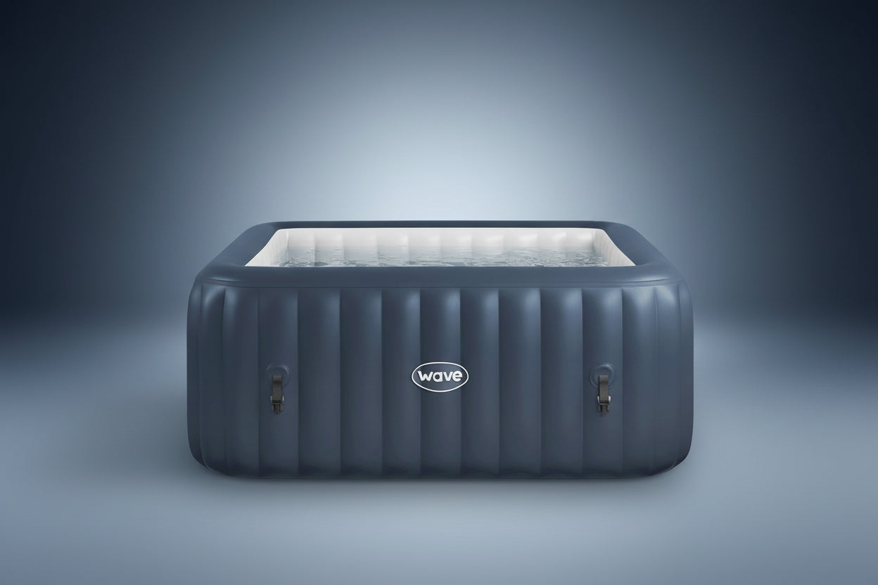 WaveSpa Pacific Inflatable Hot Tub with Integrated Heater – 4–6 Person - Peak Health and Fitness