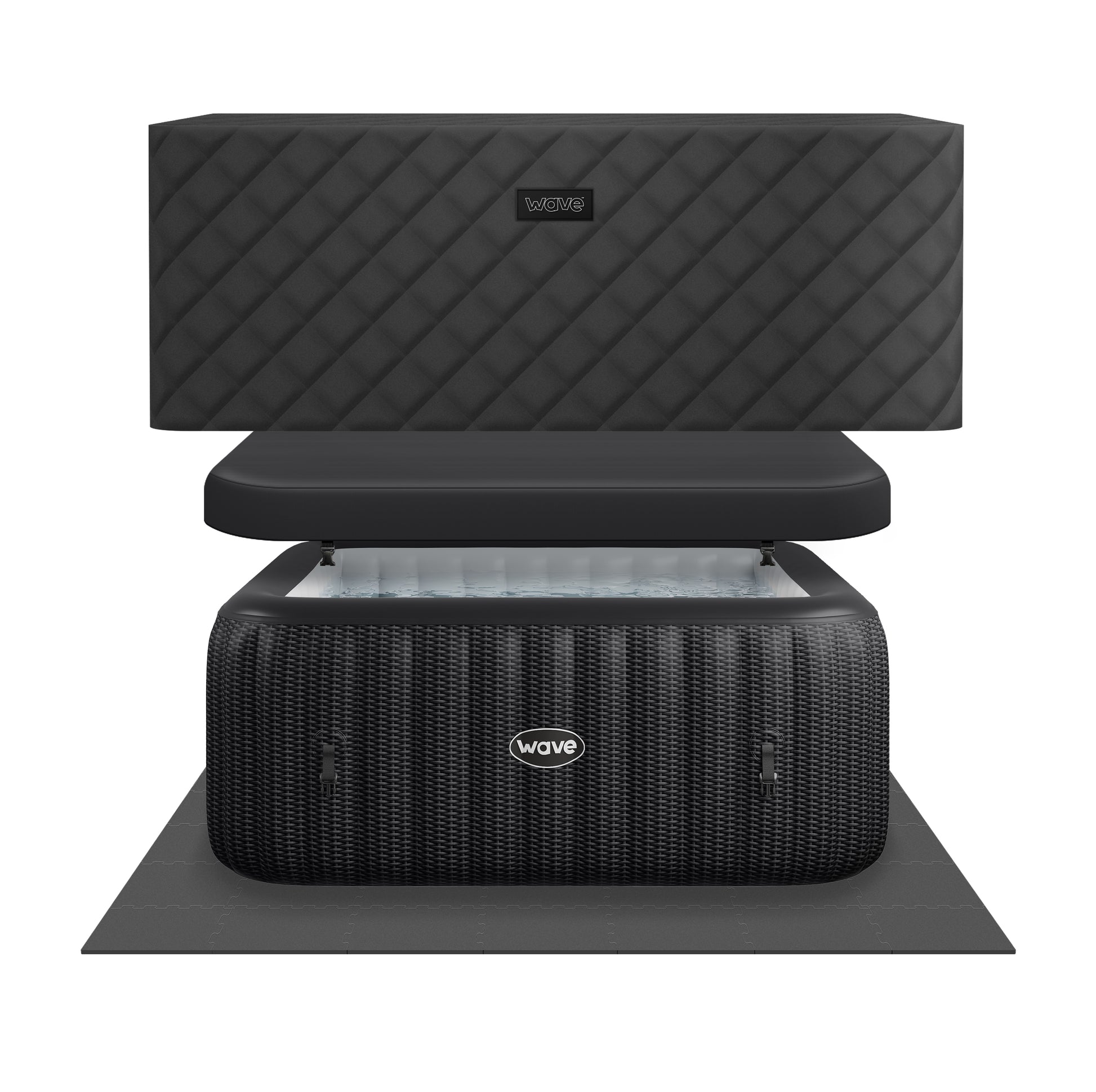 WaveSpa Pacific Inflatable Hot Tub with Integrated Heater – 4–6 Person - Peak Health and Fitness