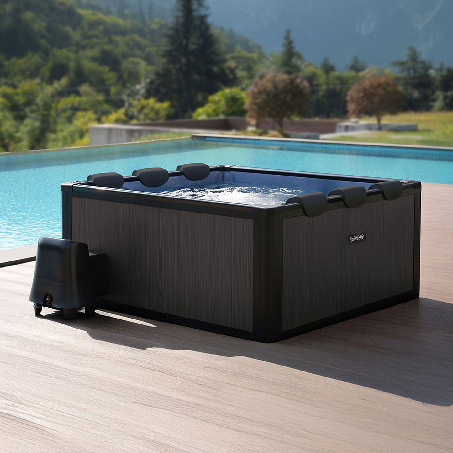 WaveSpa Adriatic hot tub padded floor seating