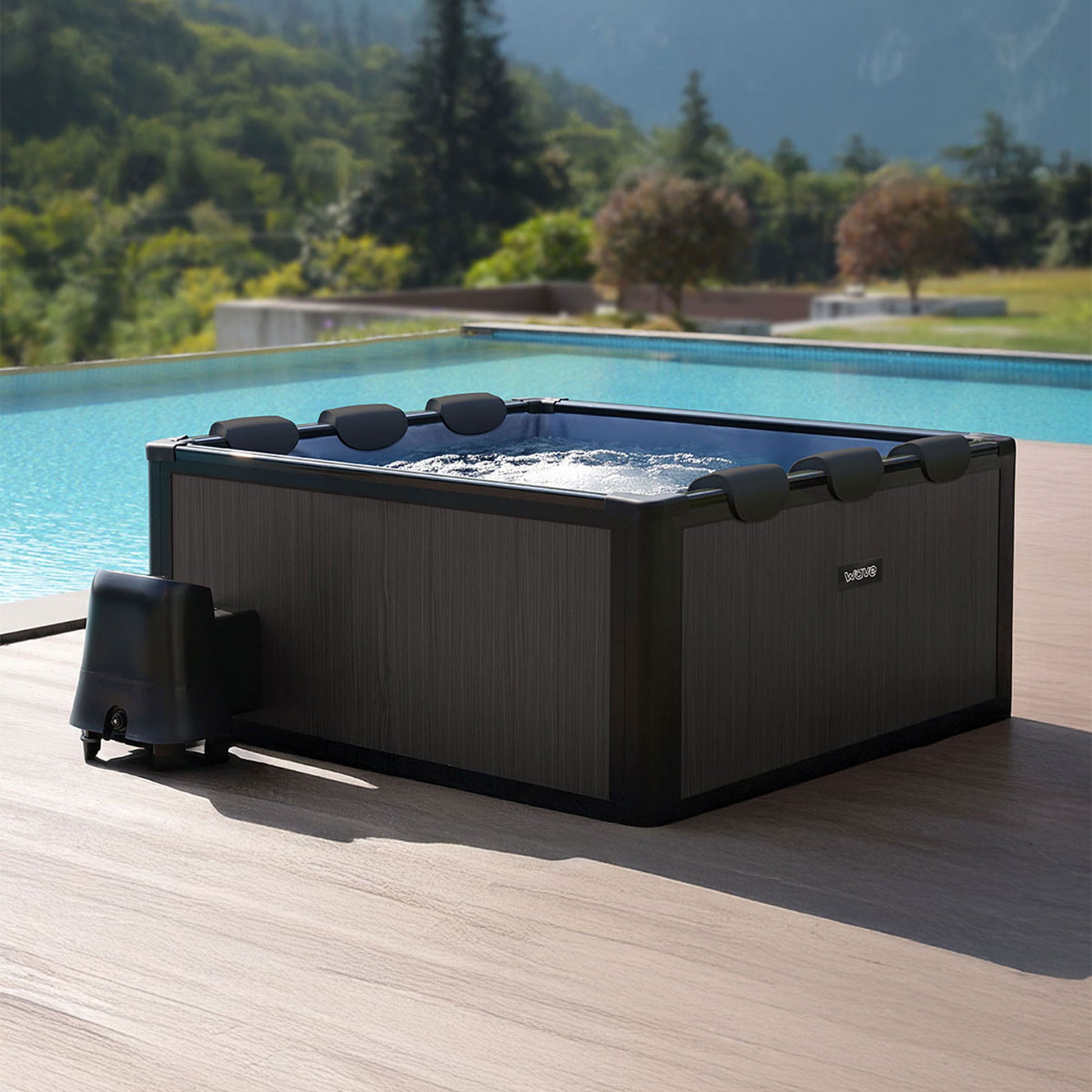 WaveSpa Adriatic hot tub padded floor seating