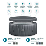 WaveSpa Atlantic hot tub grey rattan finish