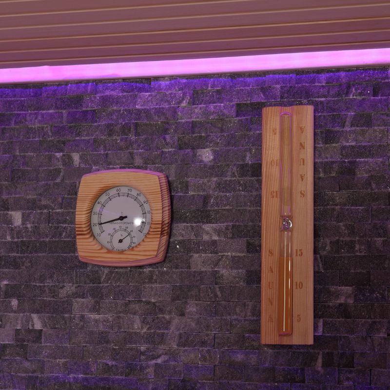 home sauna abachi wood benches