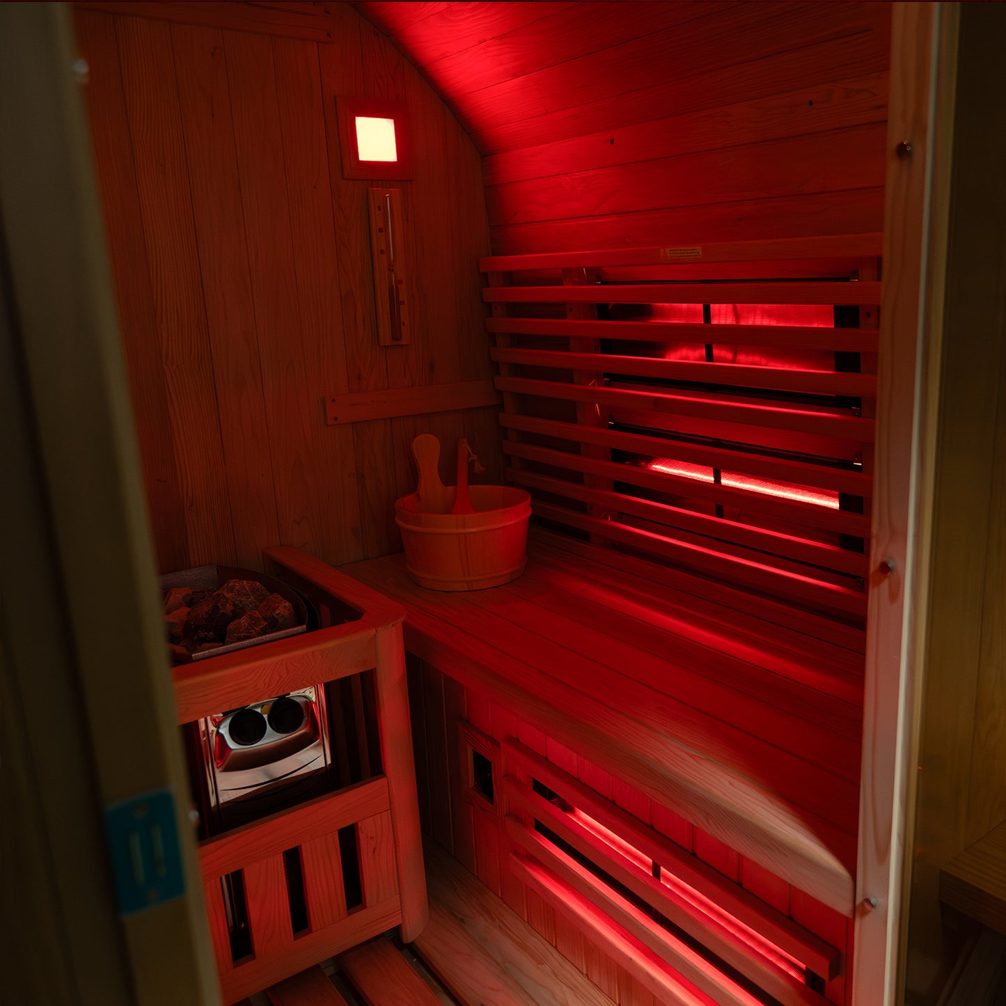 Insignia Hybrid Barrel Sauna With Porch