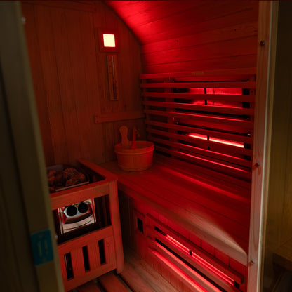 Insignia Hybrid Barrel Sauna With Porch