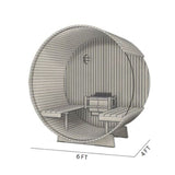 western red cedar outdoor sauna