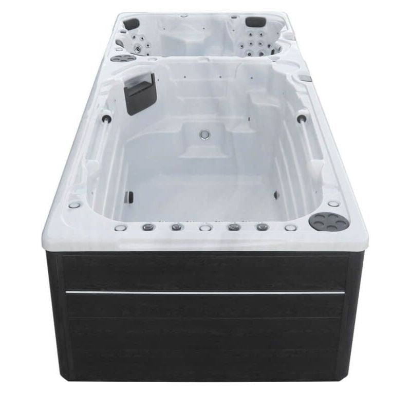 H2O Milano hot tub wood composite cabinet